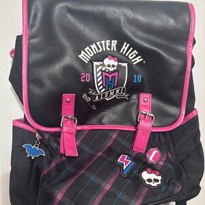 Monster High Black and Hot Pink School Backpack
